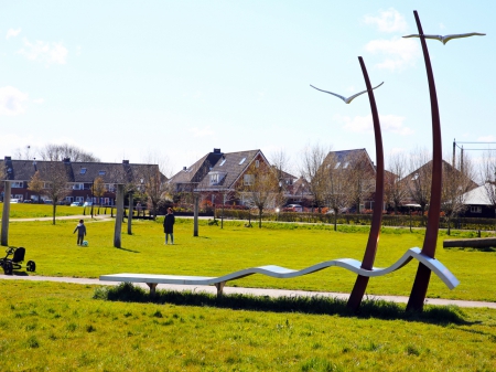 Artwork in playground, Schagen NL 2019 - 5 x 6 x1m